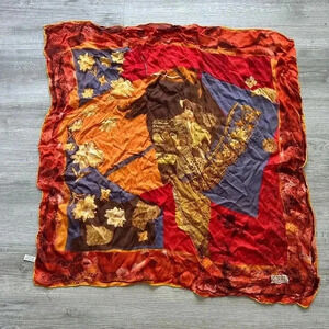 Vintage Christian Lacroix Toros Corrida Printed
Silk Scarf 100% Silk